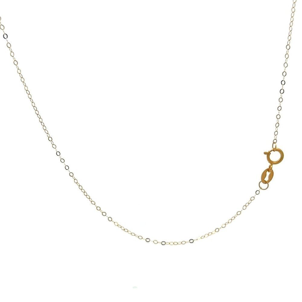 18K Gold Necklace Chain Cable Link Star Pendant 1.37 grams - Picture 7 of 9